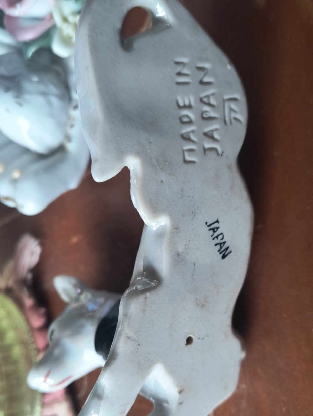 Ceramic Grey Dog Figurine - Decorative Home Accent - Picture 3 of 4